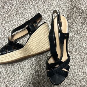 Black wedge, size 8.5